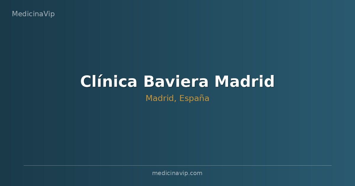 Clínica Baviera Madrid