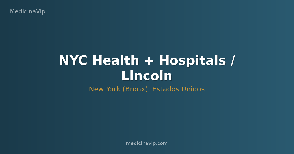 NYC Health + Hospitals / Lincoln