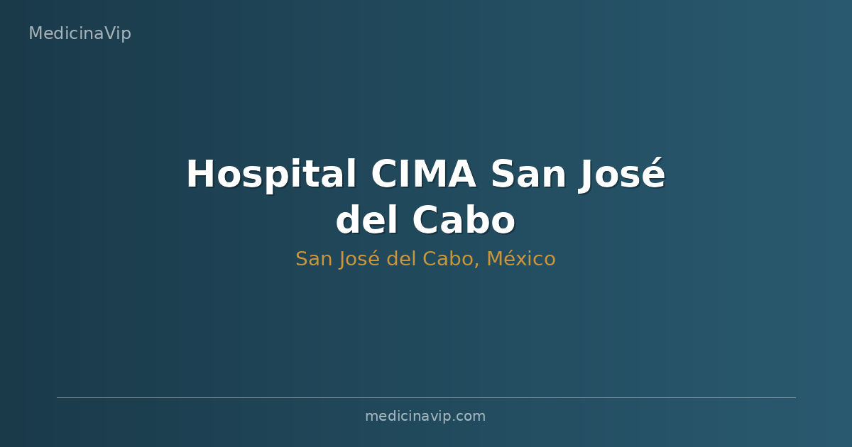 Hospital CIMA San José del Cabo