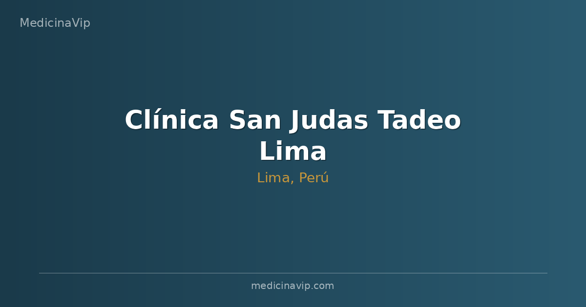 Clínica San Judas Tadeo Lima