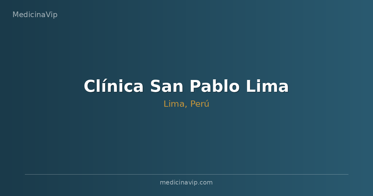 Clínica San Pablo Lima
