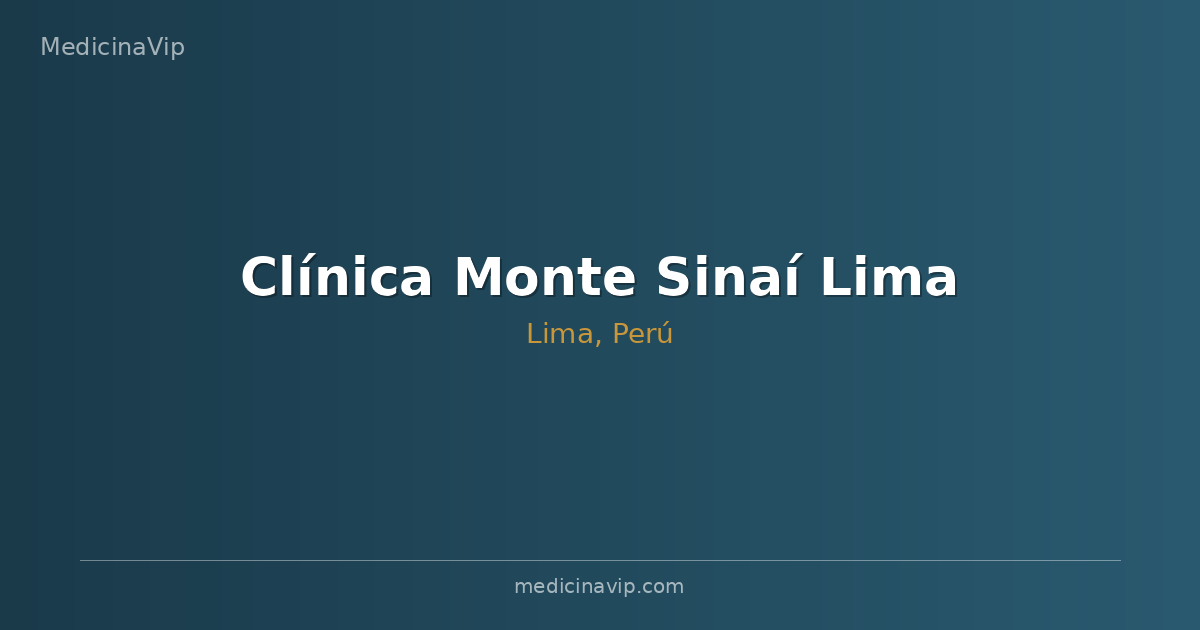 Clínica Monte Sinaí Lima