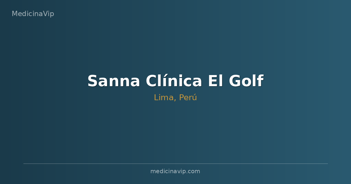 Sanna Clínica El Golf