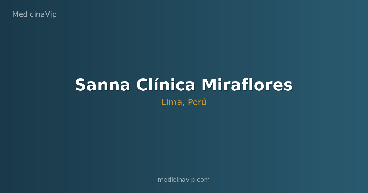 Sanna Clínica Miraflores