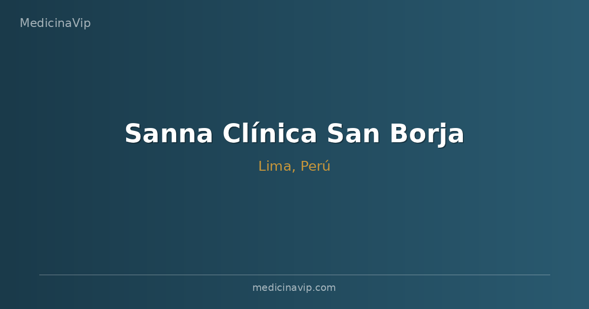 Sanna Clínica San Borja